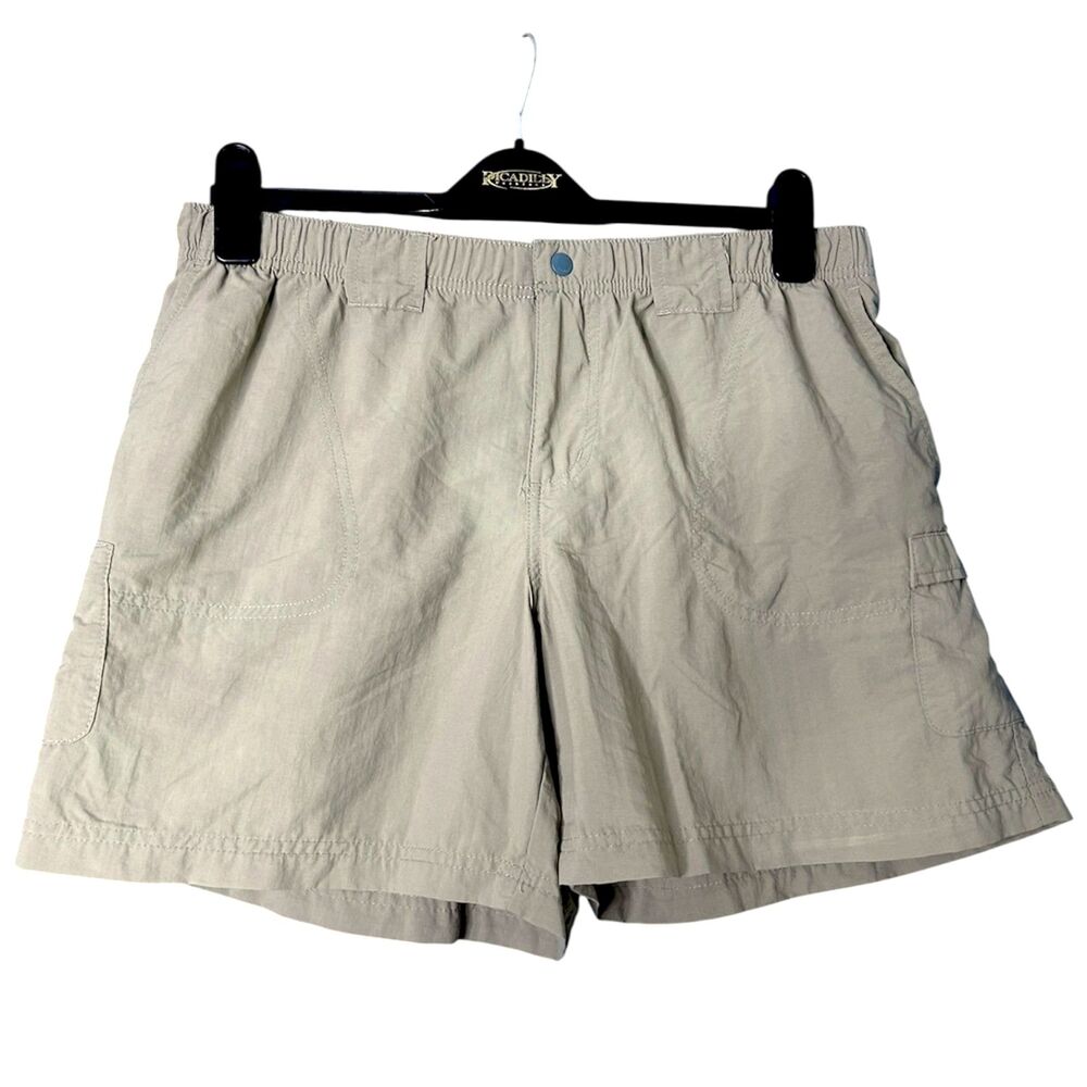 Columbia Womens Tan Sandy River Cargo Shorts Sz L Trail Camp Outdoor Neutral